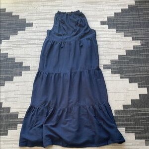 J.Crew Tiered maxi beach dress in crinkle cotton